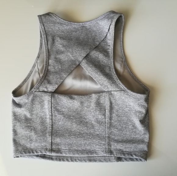 Joylab light grey gray high neck sport bra medium - Picture 2 of 9